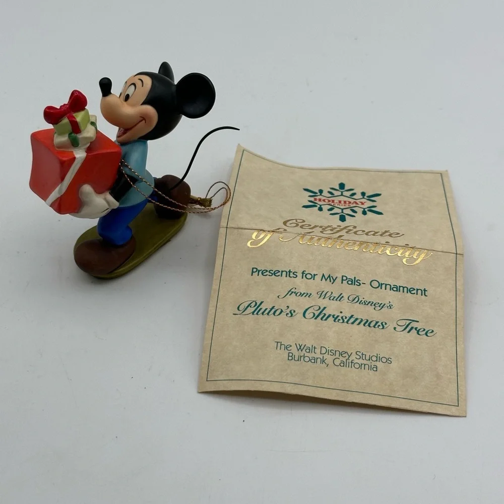 Walt Disney’s Mickey Mouse 1995 Holiday Tree Ornament Present for my Pals